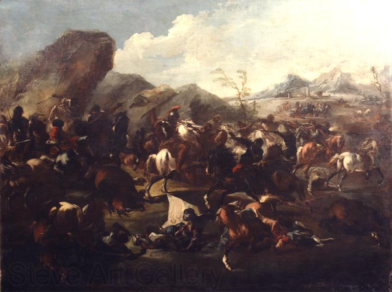 Francesco Maria Raineri Battle among Christians and Turks Germany oil painting art